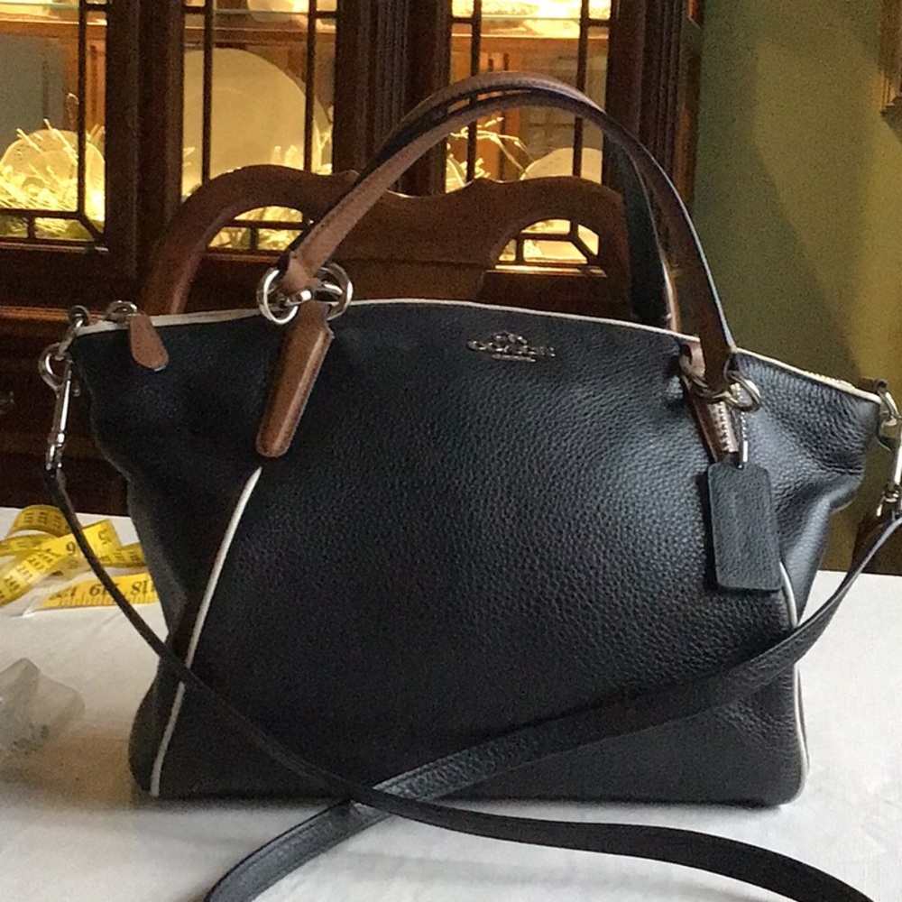 Coach black/brown handbag